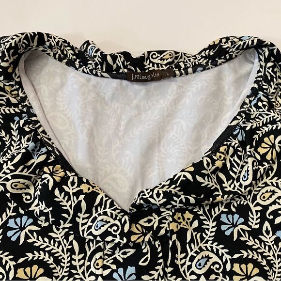 J.McLaughlin Floral Paisley Long Mini Shift Dress Women's Size Large - Picture 9 of 13